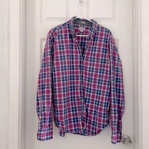 J. Crew Men’s Slim Fit Plaid Button Down Shirt- XL